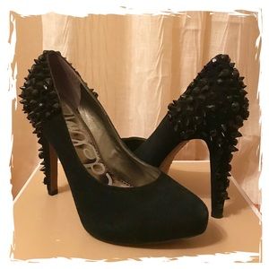 SAM EDELMAN Spiked Black Heels